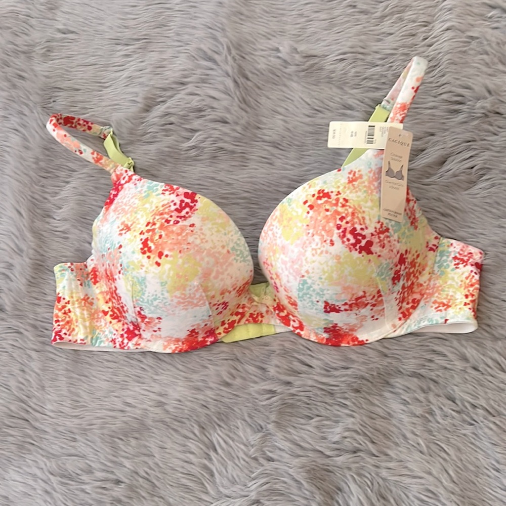 NWT LB Cacique Cotton Boost Plunge Bra 44B